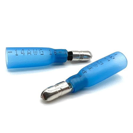 Boltsandnuts.Com Butt Splice Wire Connector, 14 AWG Max, Blue, 600 V, 50 PK EL-1614-MBULLET-HSB-50